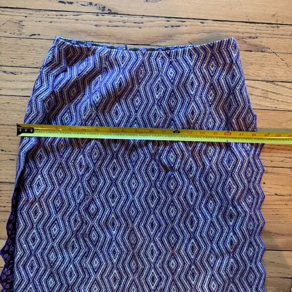 Chanel Purple Geometric Diamond Jacquard Tweed Skirt 01P - Picture 6 of 9